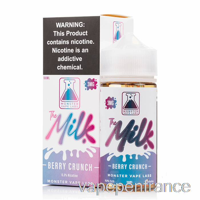 Berry Crunch - Le Lait - 100 Ml 0 Mg Stylo Vape